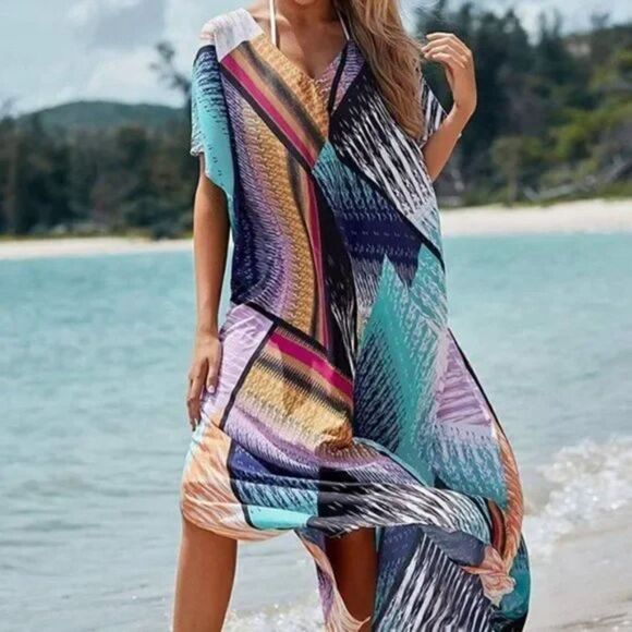 New SWIMSUIT Cover Up for Women Multi Color - Picture 4 of 7